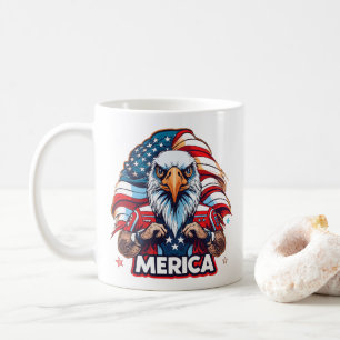 Caneca De Café Veteranos Bandeira Americana Merica Águia Patrióti