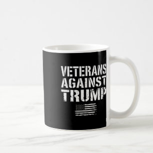 Caneca De Café Veteranos Contra Trump Anti Racismo Ve Militar Dos