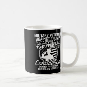 Caneca De Café Veteranos Militares Contra A Eleição De Trump 2020
