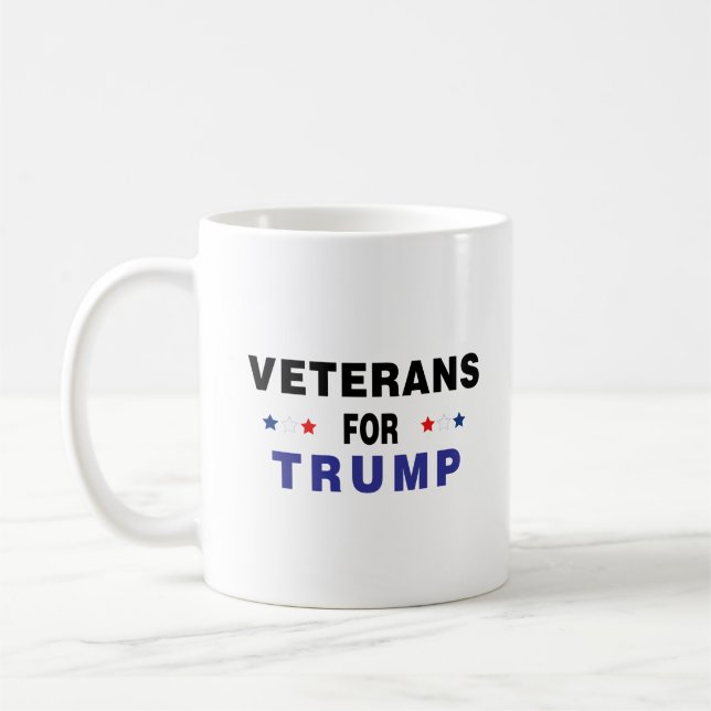 Caneca De Café Veteranos Para Trump (Esquerda)