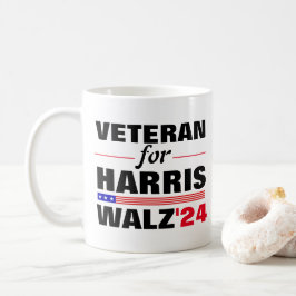 Caneca De Café Veteranos Personalizados para a Eleição de Harris 
