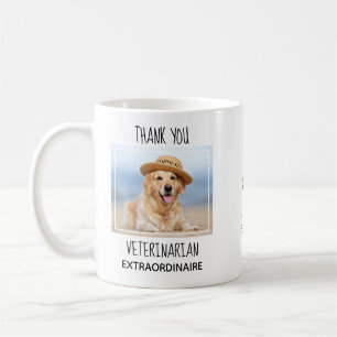 Caneca De Café Veterinária Foto de Pet em Cute Agradecimento Vet
