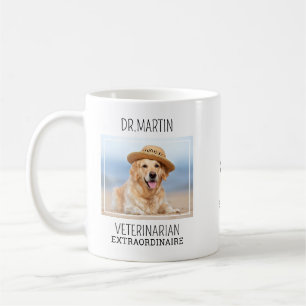 Caneca De Café Veterinária Foto de Pet em Cute Agradecimento Vet