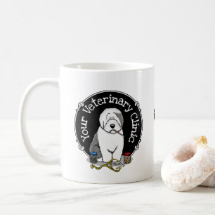 Caneca De Café Veterinarian Old English Sheepdog Cinza 1 Cute Vet