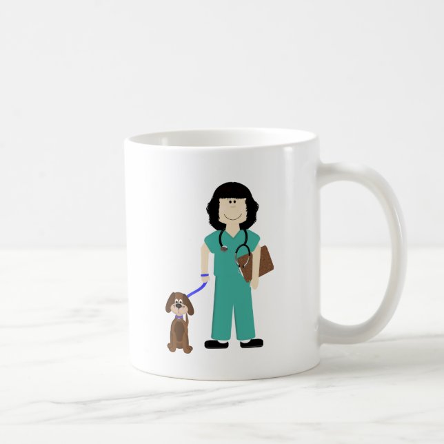 Caneca De Café Veterinário com cão (Direita)