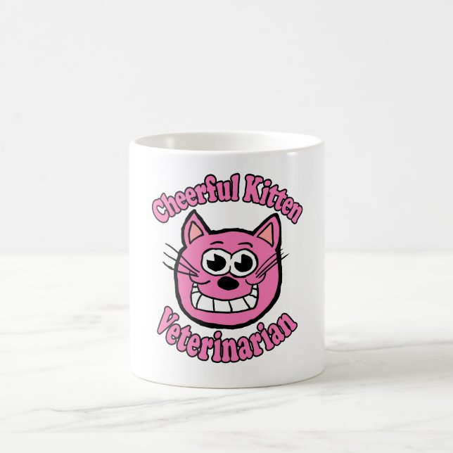Caneca De Café Veterinário de Gatinho Alegre (Centro)
