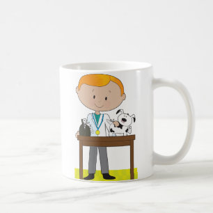 Caneca De Café Veterinário e cão