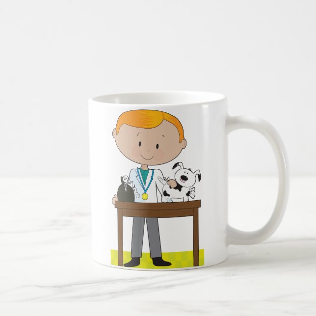 Caneca De Café Veterinário e cão (Direita)