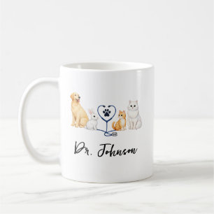 Caneca De Café Veterinário Personalizado   Dia do Médico Personal