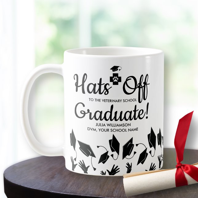 Caneca De Café Veterinary School DVM Graduation Gift Congrats (Criador carregado)
