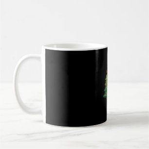 Caneca De Café Vetor de árvore de Natal do gato de Natal