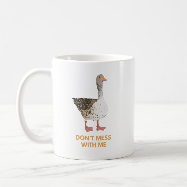 Caneca De Café Vetor Goose - Não brinque comigo (Esquerda)
