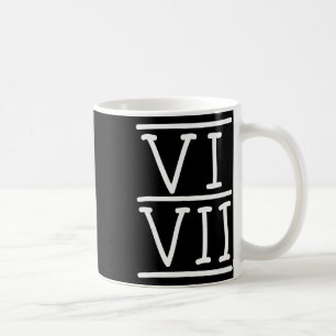 Caneca De Café Vi Vii 67 Algarismos Romanos Meme Escrita À Mão En