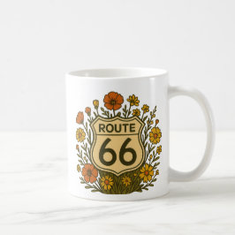Caneca De Café Via 66 Vintage Americana