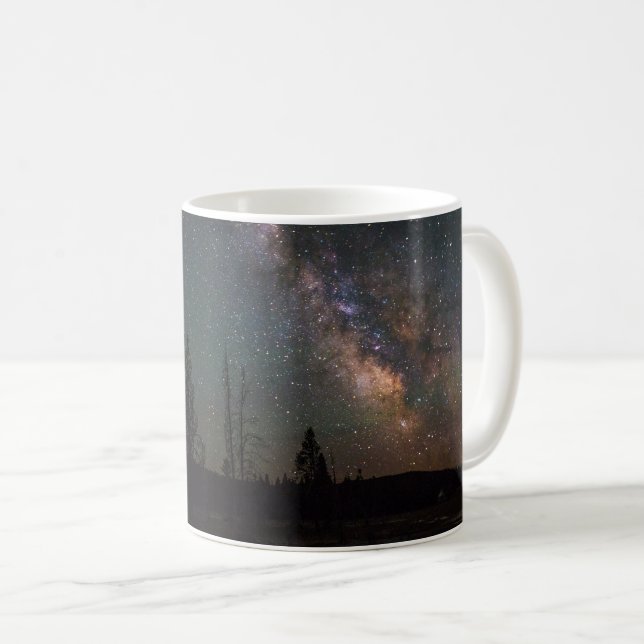 Caneca De Café Via Láctea Sobre o Lago Firehole (Frente Esquerda)