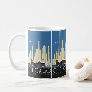 Caneca De Café Viagem Antiga Chicago Tem Tudo Silhueta da Cidade