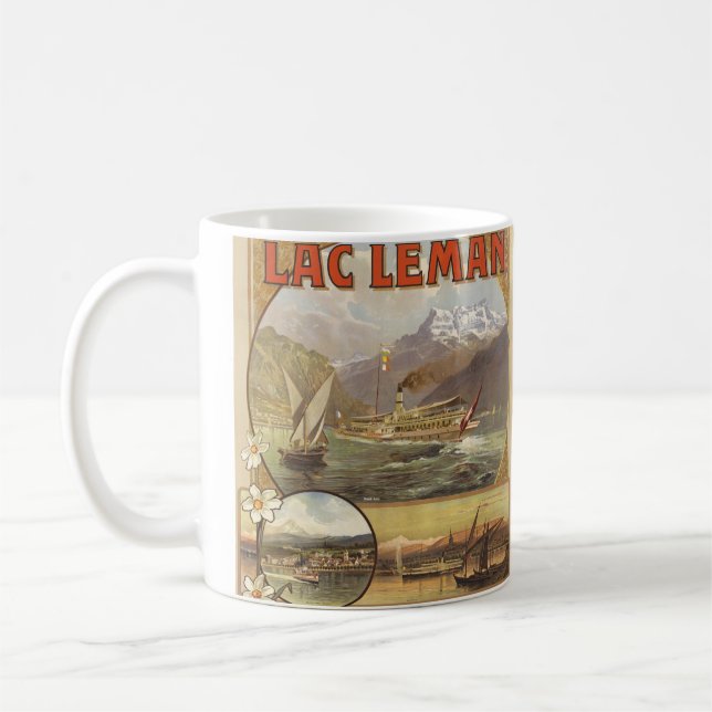 Caneca De Café Viagem ao Lago de Genebra (Esquerda)
