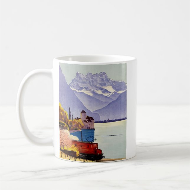 Caneca De Café Viagem ao Lago de Genebra (Esquerda)