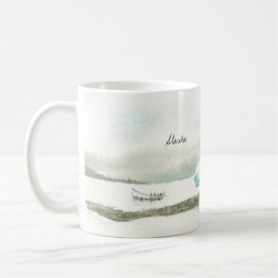 Caneca De Café Viagem canhota do barco de Alaska