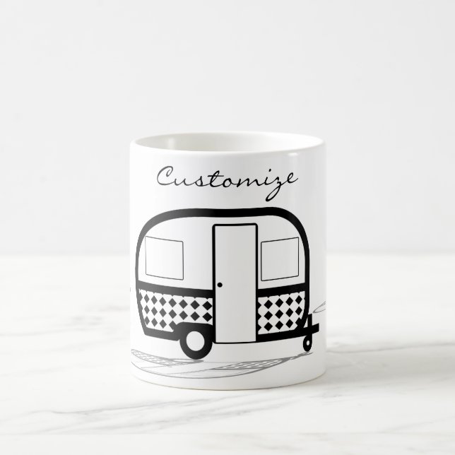 Caneca De Café Viagem clássico Trailer Caravan Thunder_Cove (Centro)