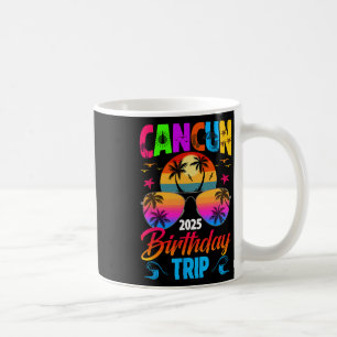 Caneca De Café Viagem de Aniversário Cancun 2025 Solitários Verão