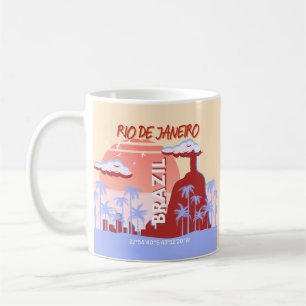 Caneca De Café Viagem de Arte do Brasil do Rio de Janeiro - Poste