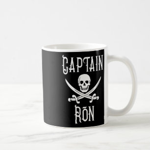Caneca De Café Viagem de barco do Capitão Ron Caveira de Pirata P