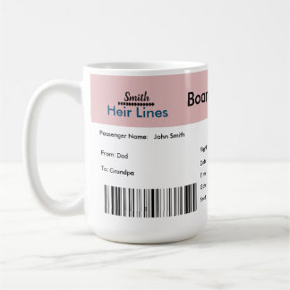 Caneca De Café Viagem de Bilhete de Avião - Gravidez Prevista