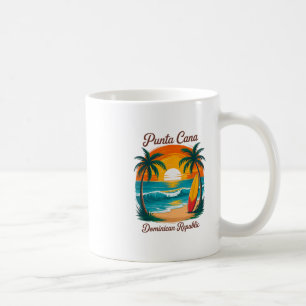 Caneca De Café Viagem de Férias para o Pôr do Sol na Praia Punta