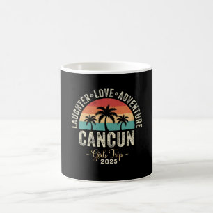 Caneca De Café Viagem de Garota para Cancun 2025 Férias de Amiga