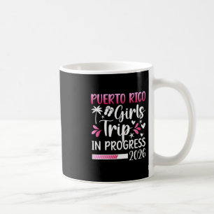 Caneca De Café Viagem de Meninas para Porto Rico em Andamento 202