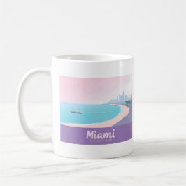 Caneca De Café Viagem de Pastel de Paiscape Costeiro de Miami Flo