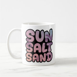 Caneca De Café Viagem de Praia de Sal Areia Sol de Verão