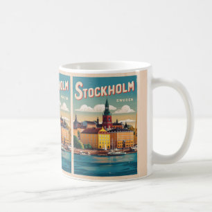 Caneca De Café viagem de suecia de colagem de estocolmo presentes
