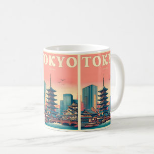 Caneca De Café Viagem do Japão de Tóquio - presentes de cartão ma