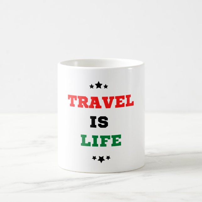 Caneca de Café Viagem é Vida (Centro)