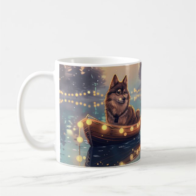 Caneca De Café Viagem Festiva do Lapphund, na Finlândia (Esquerda)