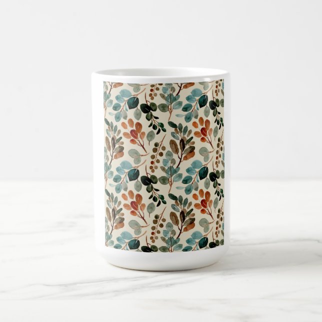 Caneca De Café Viagem Floral Verde Flor Moderna Café Lover (Centro)