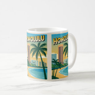 Caneca De Café Viagem Honululu, presentes de praia tropical do Ha