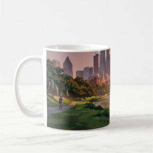 Caneca De Café Viagem Houston Texas Centro da Cidade Skyline