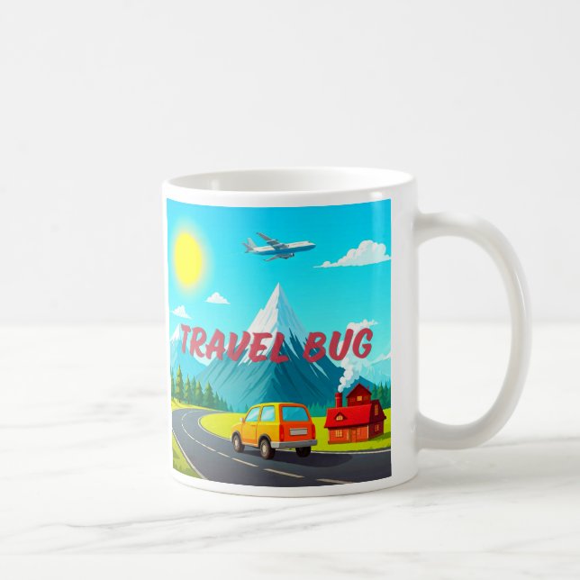 Caneca De Café Viagem Inseto / Eu adoro Viagem! (Direita)