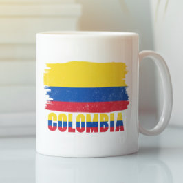 Caneca De Café Viagem Nacional de Bandeira da Colômbia