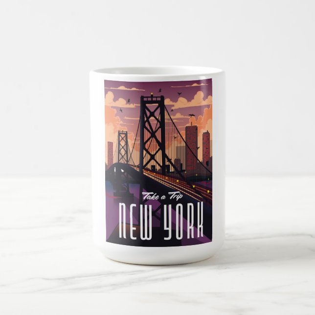 Caneca De Café Viagem Para Nova York (Centro)