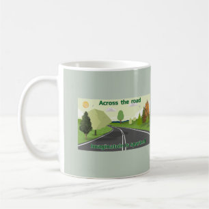 Caneca De Café Viagem Sem Fim: Onde Estradas Provocam Avanço Cria
