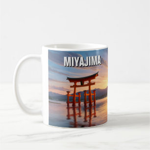 Caneca De Café Viagem Shrine de Miyajima Floating Torii Itsukushi