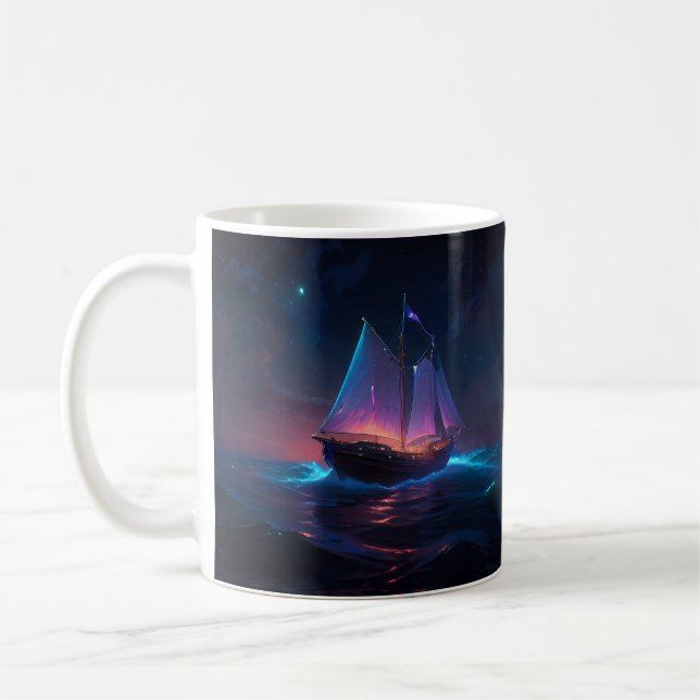 Caneca De Café Viagem sob um céu iluminado radiante (Esquerda)