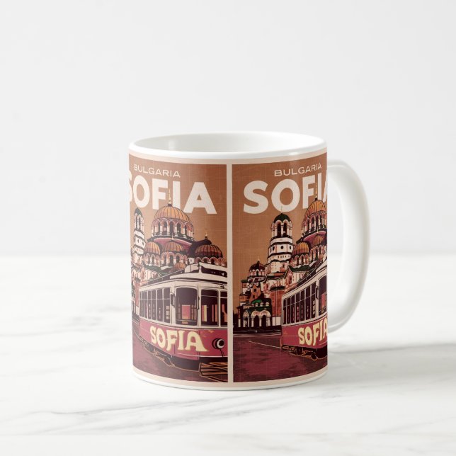 Caneca De Café Viagem Sofia, bulgária, presentes e lembranças de  (Frente Esquerda)