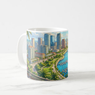 Caneca De Café viagem tampa florida