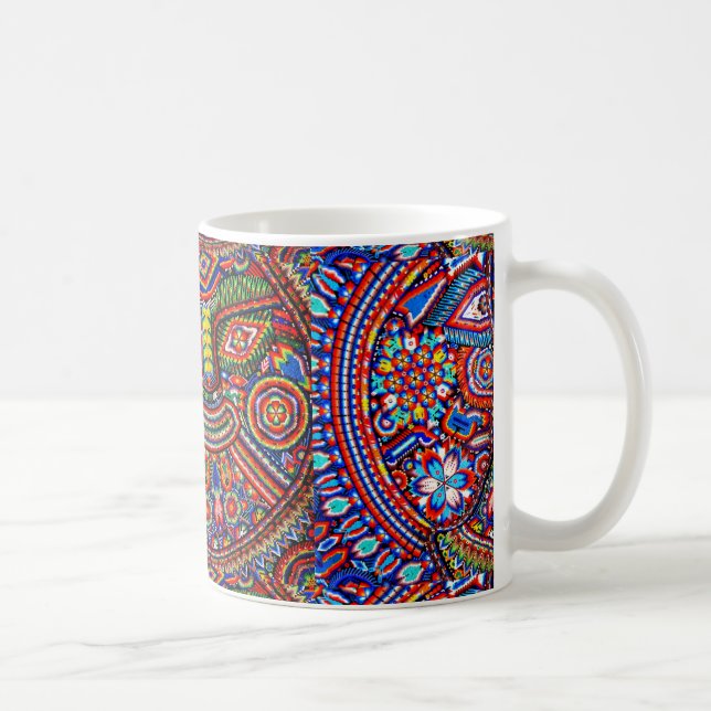Caneca De Café Viagem tribal maia mexicano de Boho da arte de (Direita)