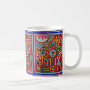 Caneca De Café Viagem tribal maia mexicano de Boho da arte de